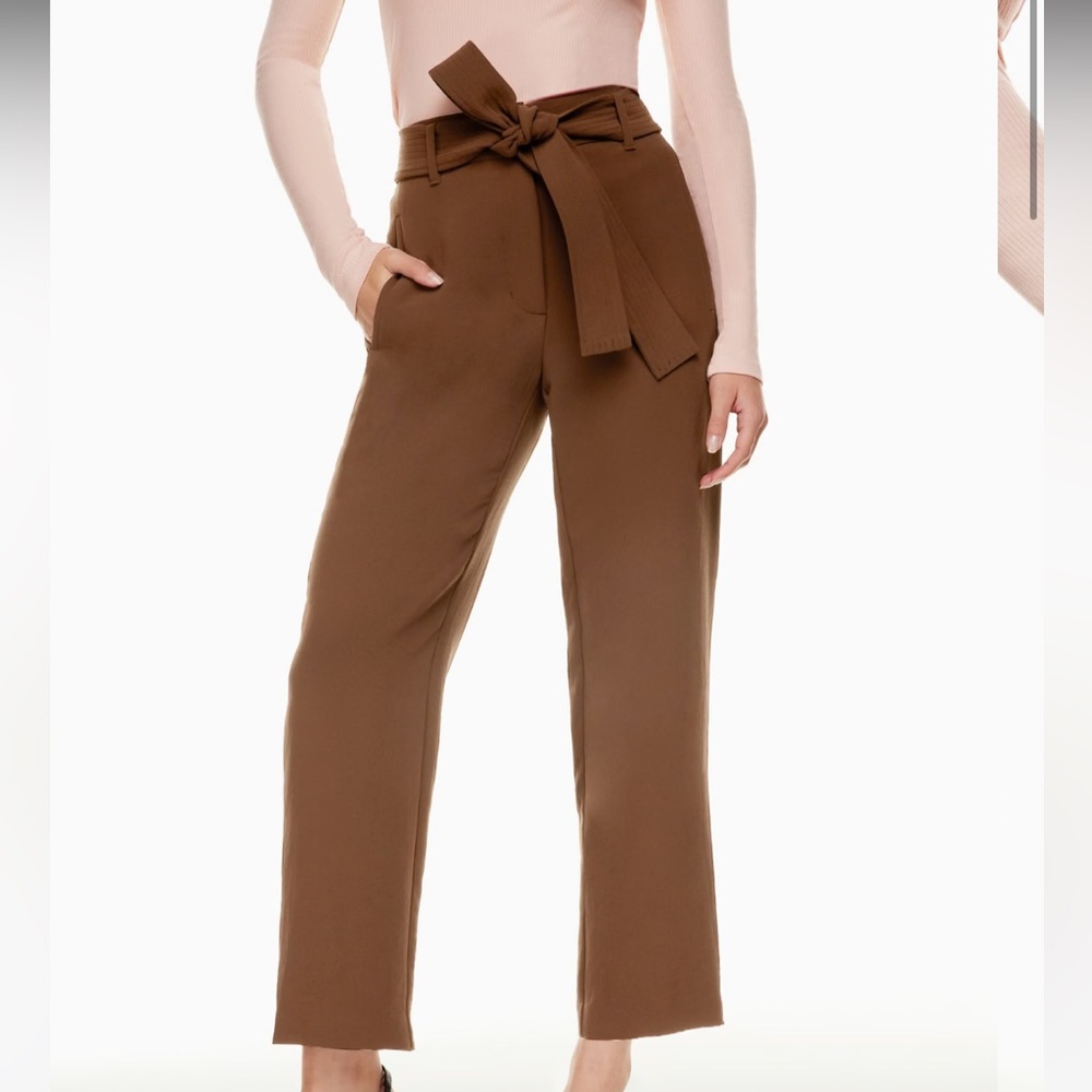 Wilfred Tie Front Pants size 4 (mauve - less brown than the cover photo)